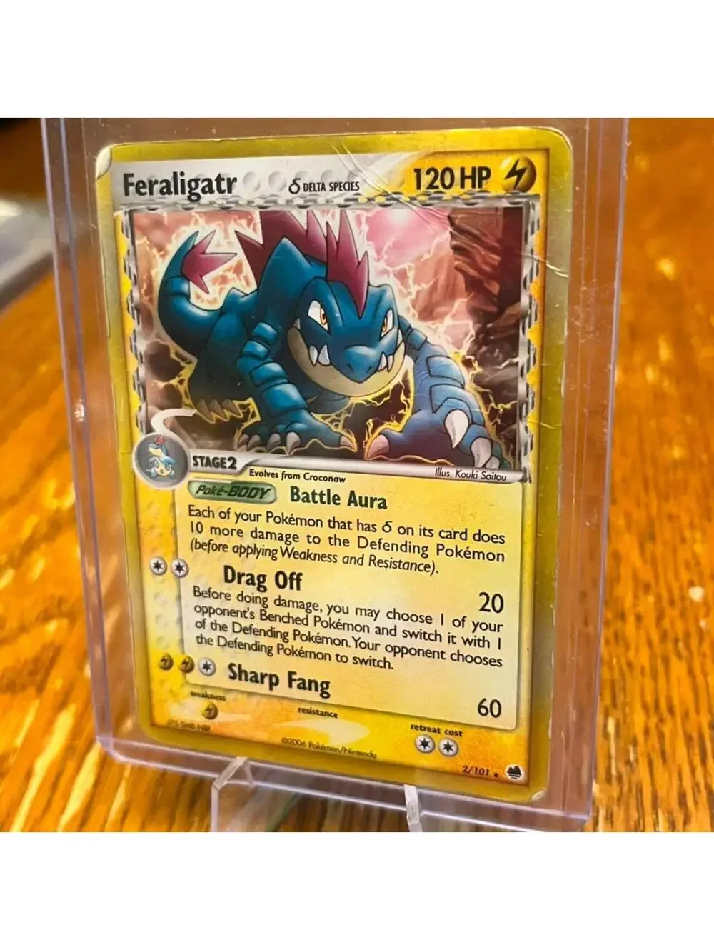Feraligatr 2/101 Delta Species - 120 HP - Dragon Frontiers 2006 Holo